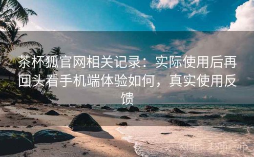 茶杯狐官网相关记录：实际使用后再回头看手机端体验如何，真实使用反馈