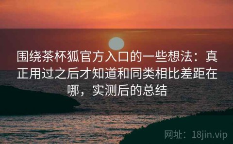 围绕茶杯狐官方入口的一些想法：真正用过之后才知道和同类相比差距在哪，实测后的总结