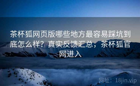茶杯狐网页版哪些地方最容易踩坑到底怎么样？真实反馈汇总，茶杯狐官网进入