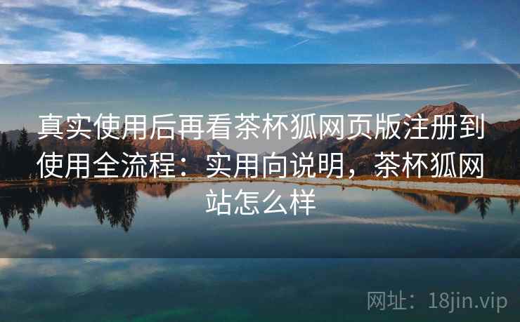 真实使用后再看茶杯狐网页版注册到使用全流程：实用向说明，茶杯狐网站怎么样
