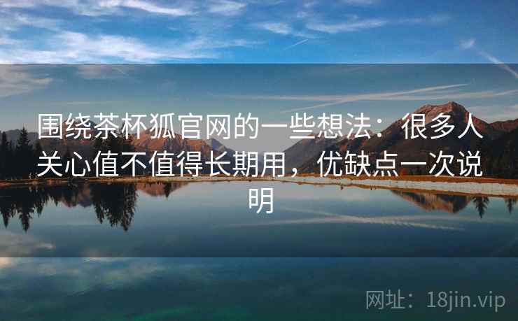 围绕茶杯狐官网的一些想法：很多人关心值不值得长期用，优缺点一次说明
