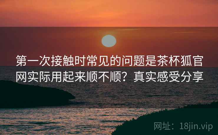 第一次接触时常见的问题是茶杯狐官网实际用起来顺不顺？真实感受分享