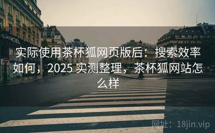 实际使用茶杯狐网页版后：搜索效率如何，2025 实测整理，茶杯狐网站怎么样