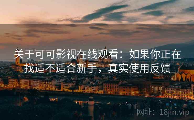 关于可可影视在线观看：如果你正在找适不适合新手，真实使用反馈